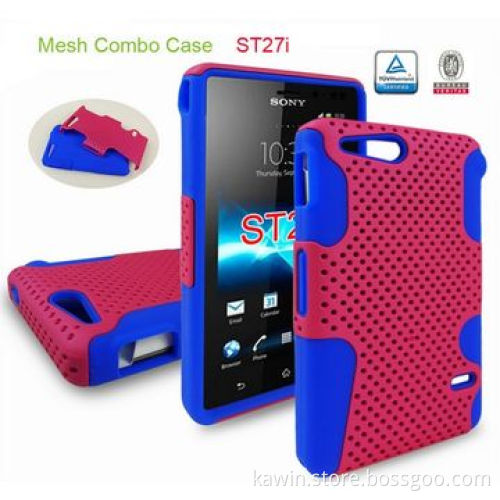 Mesh Combo 2-in-1 PC + Silicone Cover for Sony ST27i
